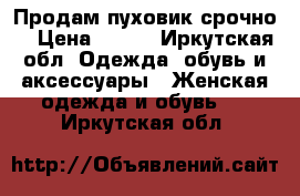 Продам пуховик срочно  › Цена ­ 250 - Иркутская обл. Одежда, обувь и аксессуары » Женская одежда и обувь   . Иркутская обл.